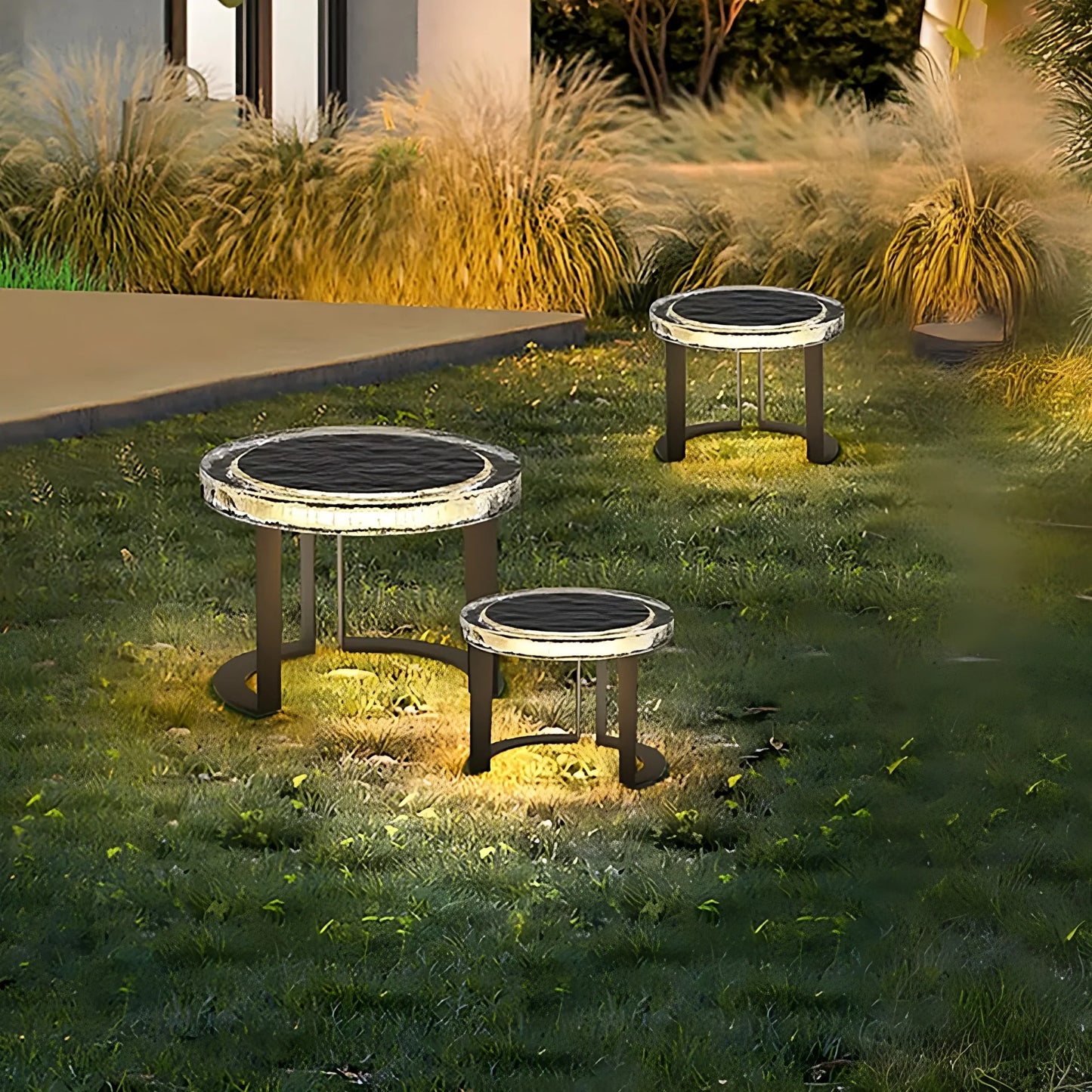 Solar-Powered LED Outdoor Garden Table