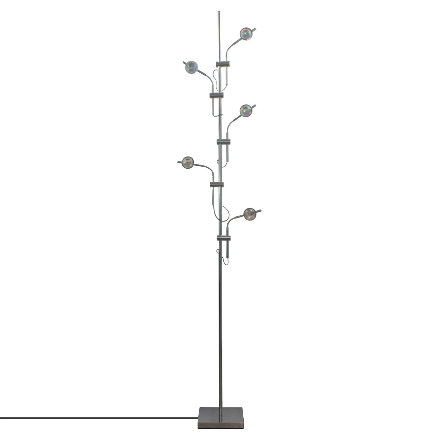 "Modern 5-Head Floor Lamp with Projector Feature"
