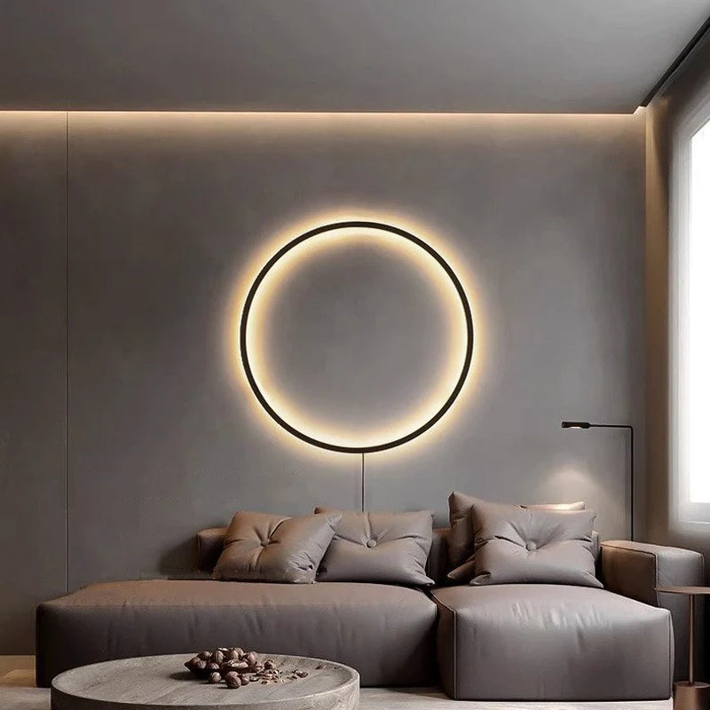 "47-Inch Modern Circular Wall Sconce"