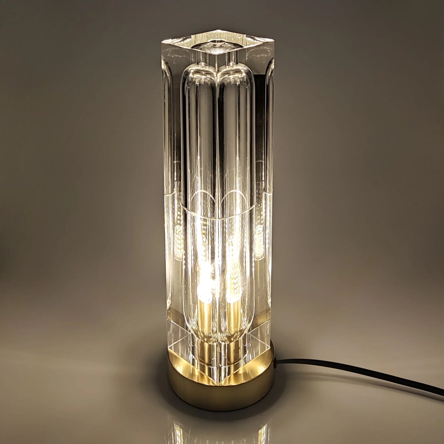 Bedside Table Lamp with Crystal Accents