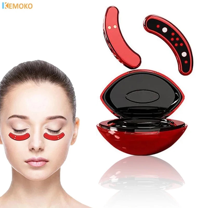EMS Pulse Micro-Current Eye Care Device Eye Massager Reduce Anti-Wrinkle Dark Circles Lines Swelling Relieve Fatigue Eye Massage