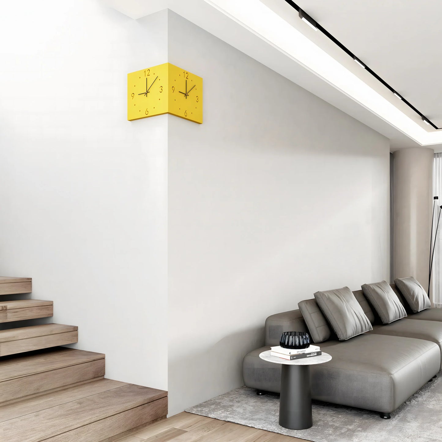 Backlit Corner Clock with Motion Sensor
