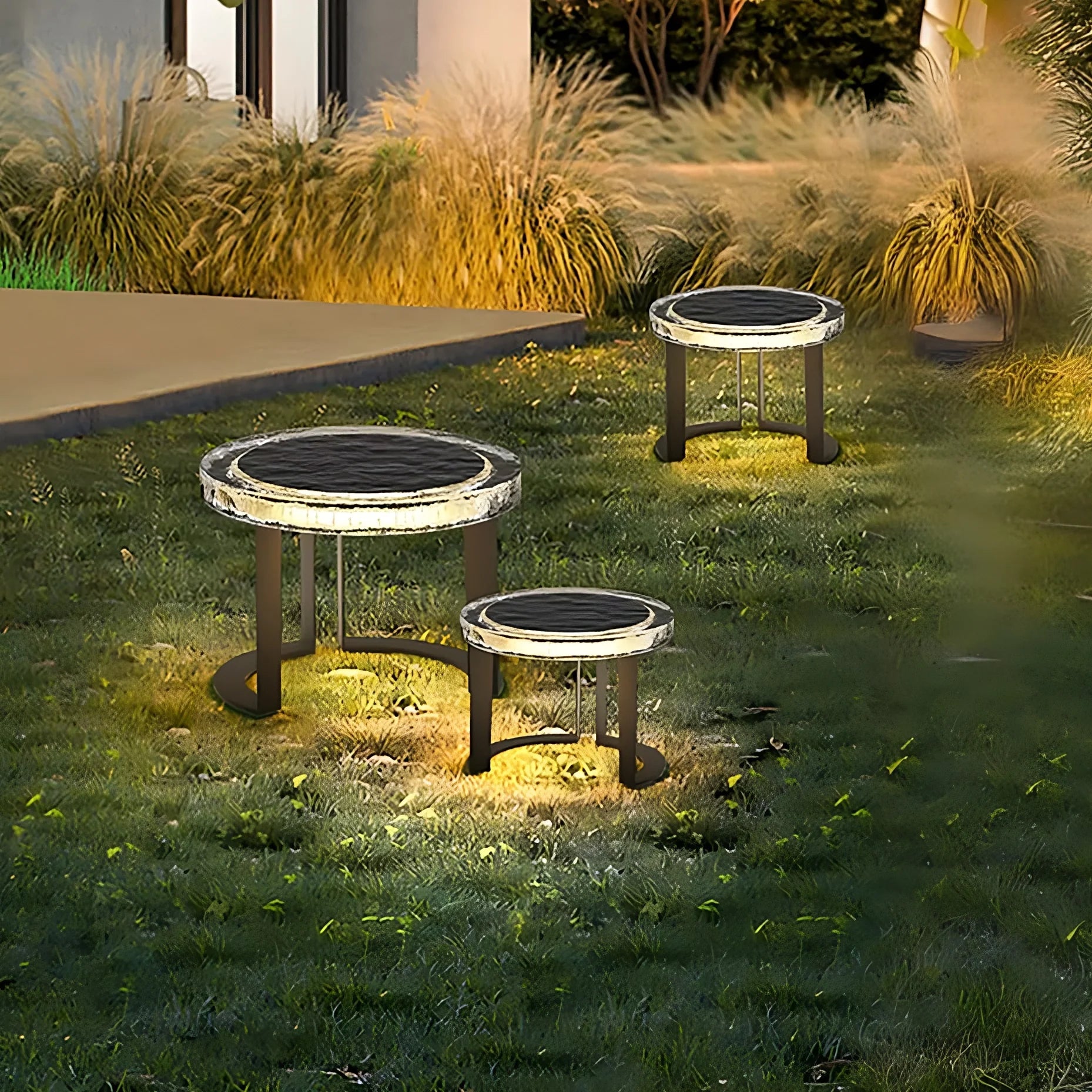 Solar-Powered LED Outdoor Garden Table