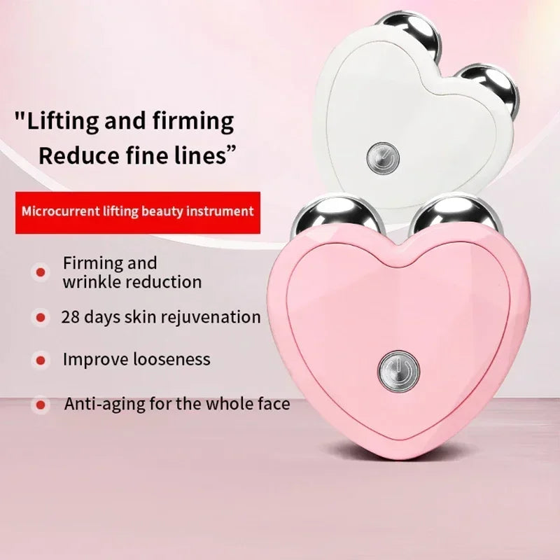 EMS Face Lifting Machine Facial Massager Microcurrent Roller Skin Tightening Charging Facial anti Wrinkle Rejuvenation Beauty