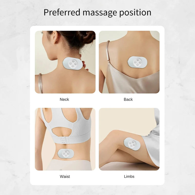 Neck Electric Massager Body Neck Massage EMS Cervical Vertebra Massage Patch for Muscle Pain Relief LCD Stimulator Relief Pain