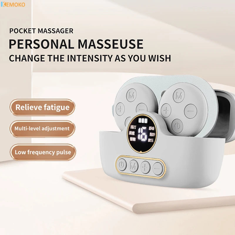 Neck Electric Massager Body Neck Massage EMS Cervical Vertebra Massage Patch for Muscle Pain Relief LCD Stimulator Relief Pain