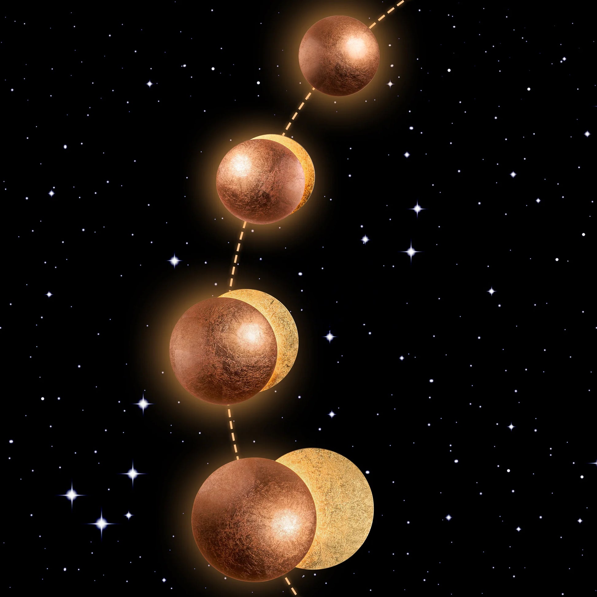 Lunar Phases Wall Sconce