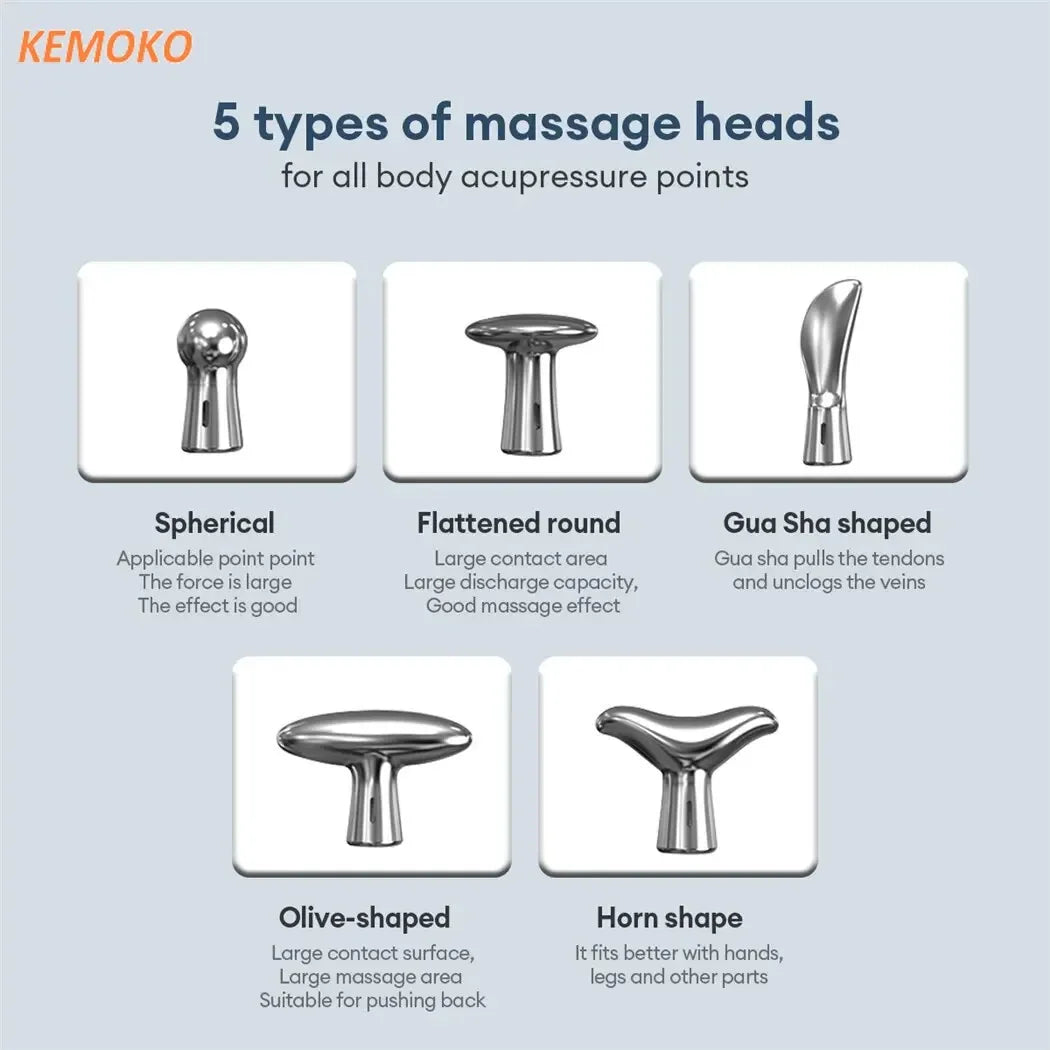 5 in 1Smart Pulse Meridian Energy Pen Electronic Acupuncture Massage Pen Pain Relief Microcurrent Pulse Muscle Massage Stick