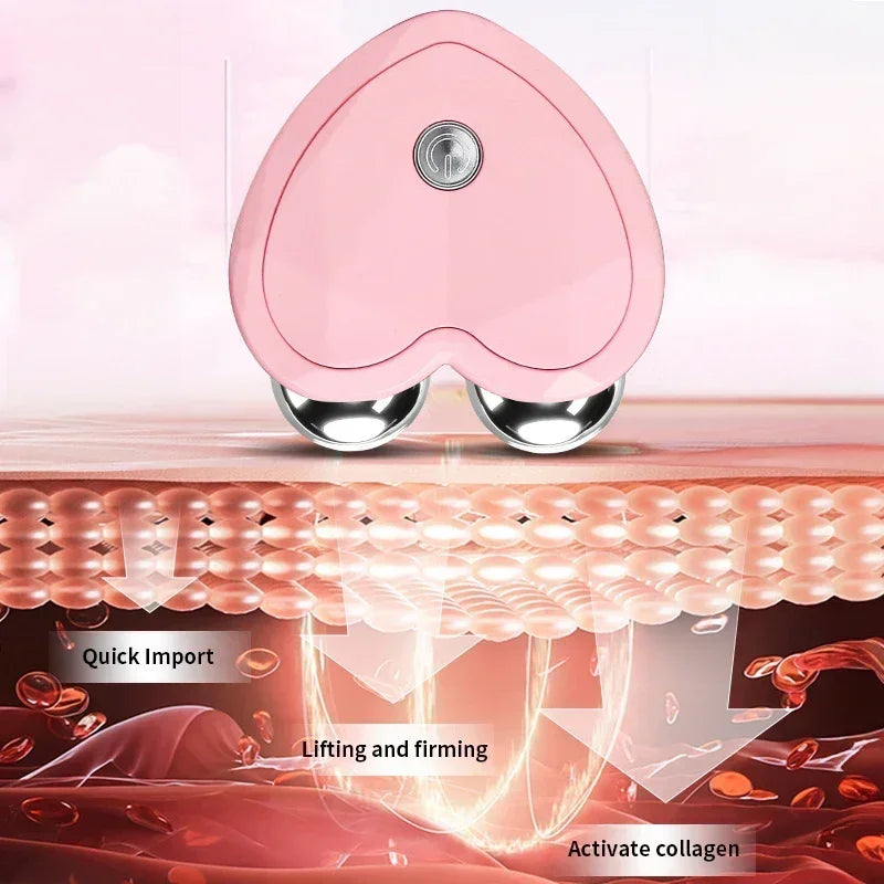 EMS Face Lifting Machine Facial Massager Microcurrent Roller Skin Tightening Charging Facial anti Wrinkle Rejuvenation Beauty