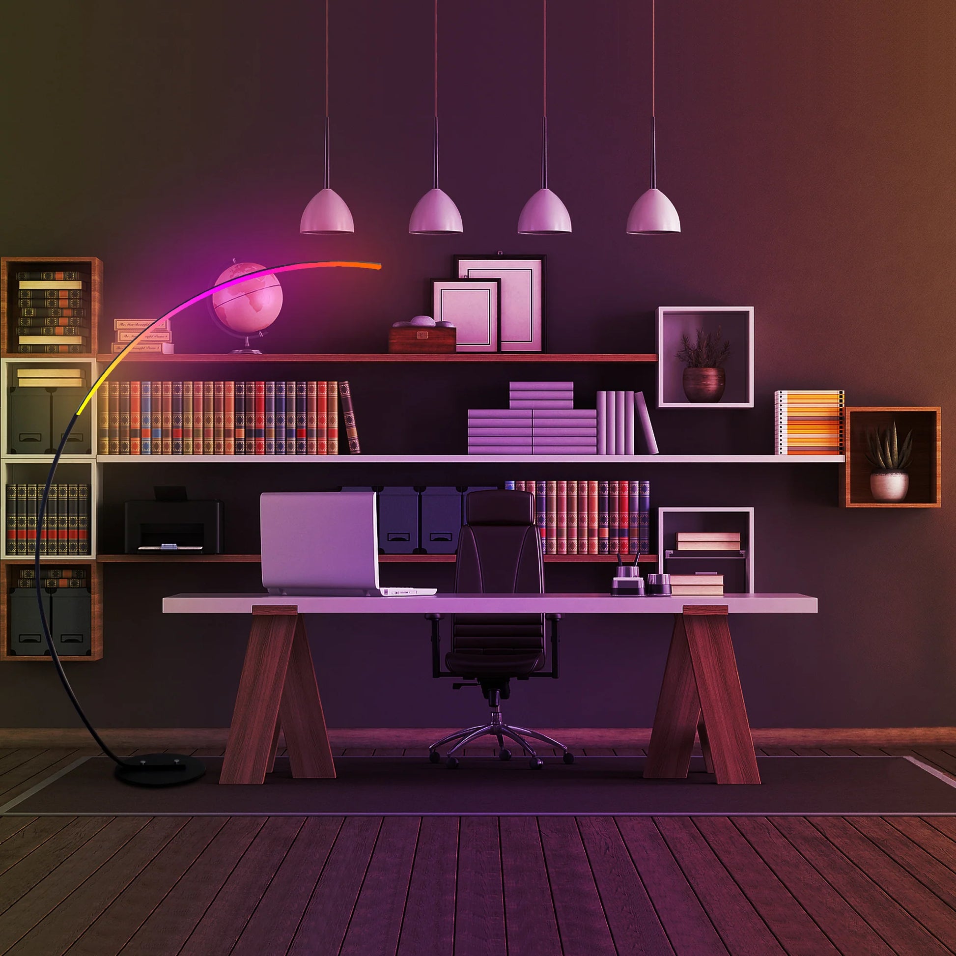 Modern Curve RGBW Floor Lamp