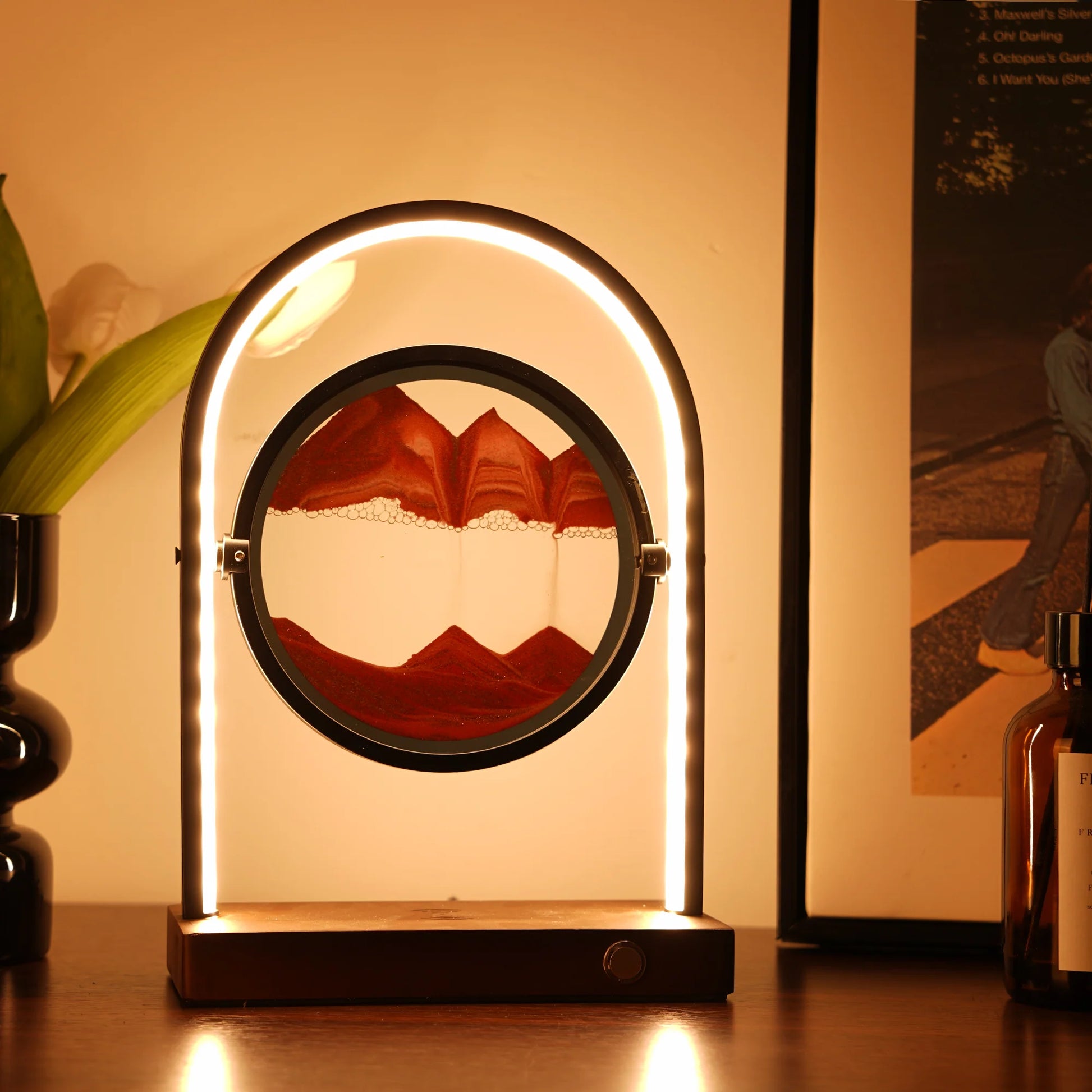 Sand Lamp with Integrated Wireless Charging System
