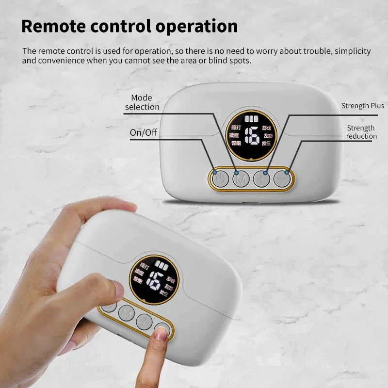 Neck Electric Massager Body Neck Massage EMS Cervical Vertebra Massage Patch for Muscle Pain Relief LCD Stimulator Relief Pain