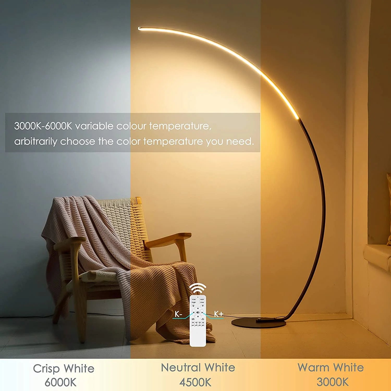 Modern Curve RGBW Floor Lamp