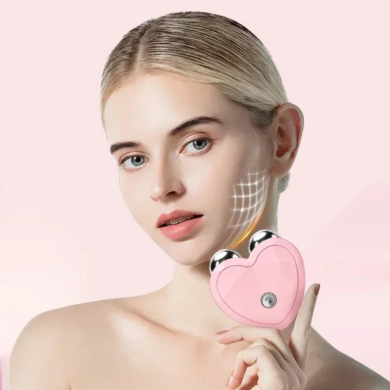 EMS Face Lifting Machine Facial Massager Microcurrent Roller Skin Tightening Charging Facial anti Wrinkle Rejuvenation Beauty