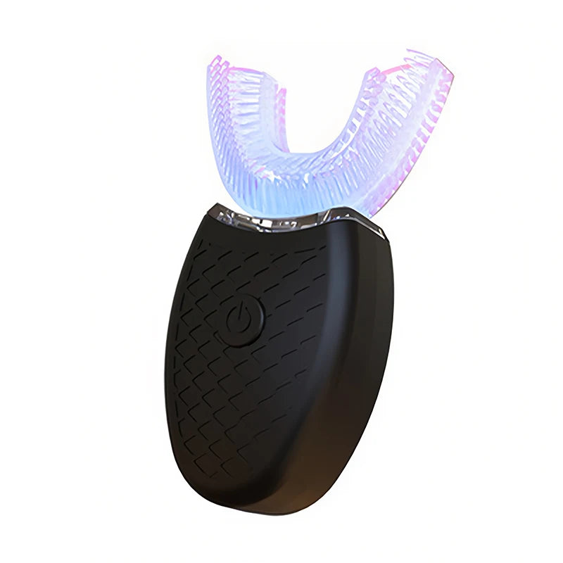 New Automatic Sonic Electric Toothbrush Silicone U-Shaped Tooth Brush USB Charge Waterproof Toothbrush 4 Modes Timer Blue Light
