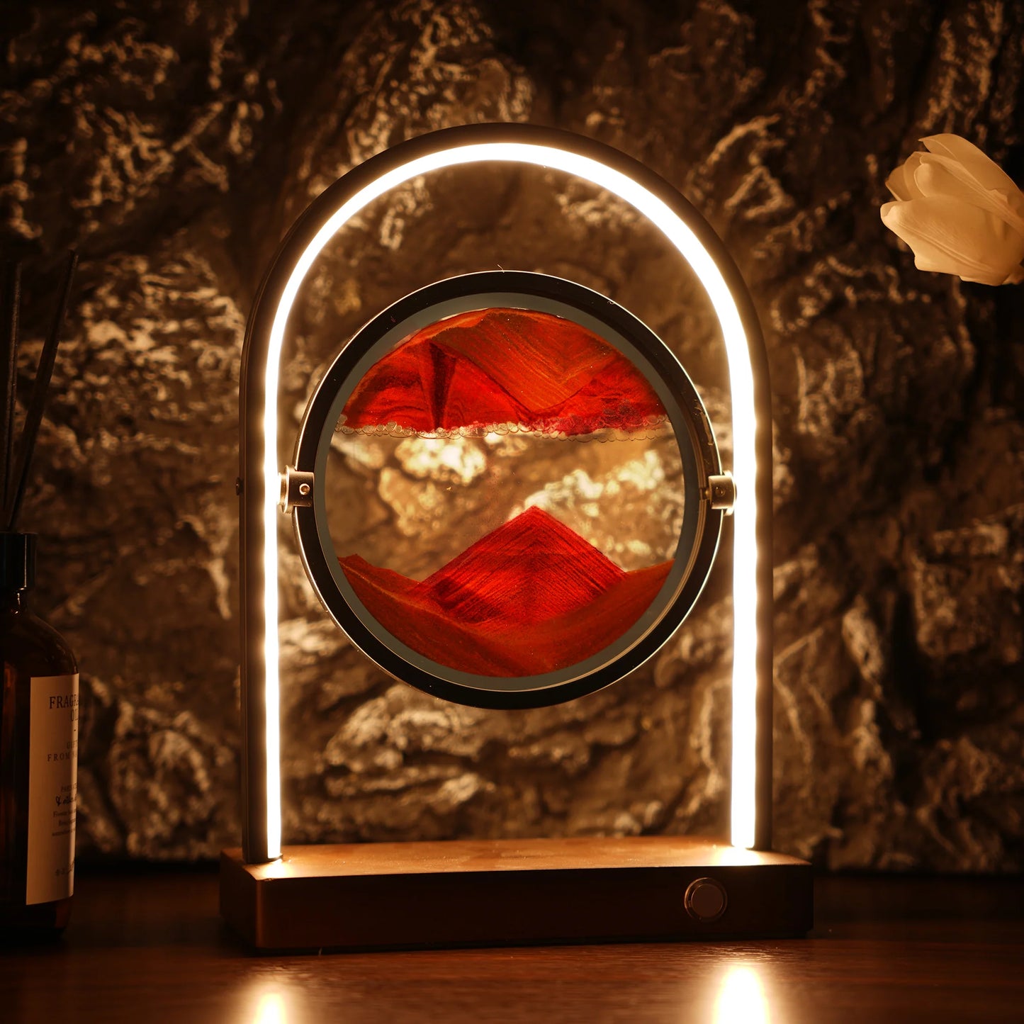 Sand Lamp with Integrated Wireless Charging System