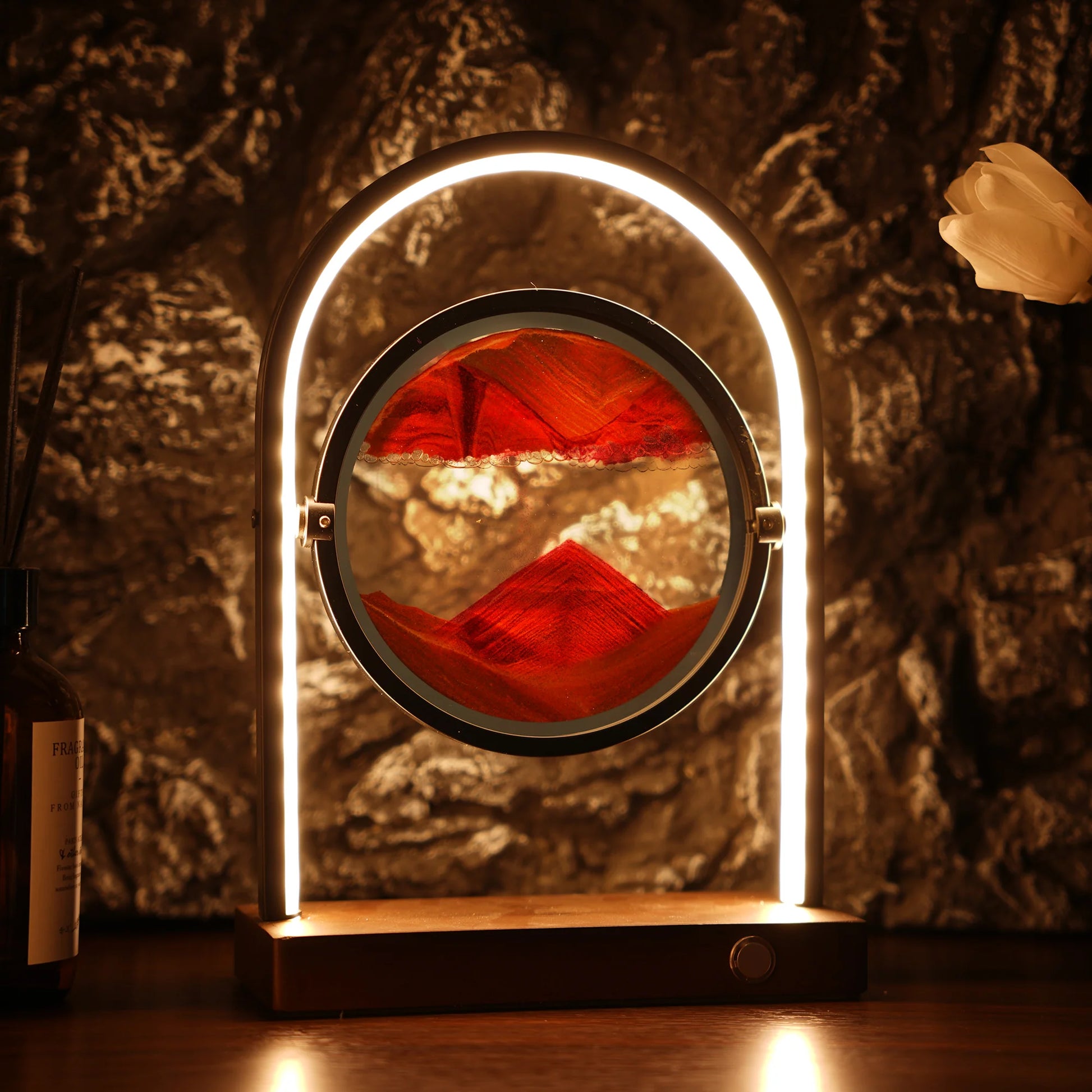 Sand Lamp with Integrated Wireless Charging System