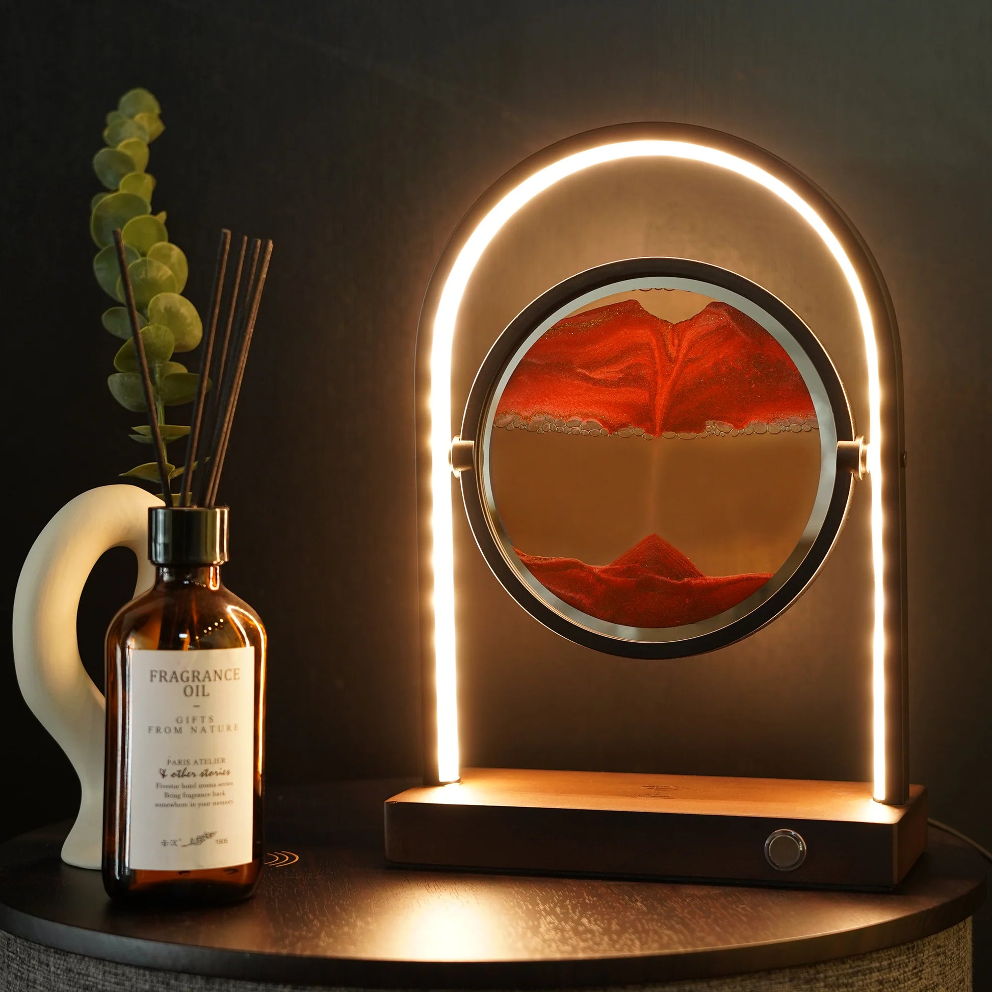 Sand Lamp with Integrated Wireless Charging System