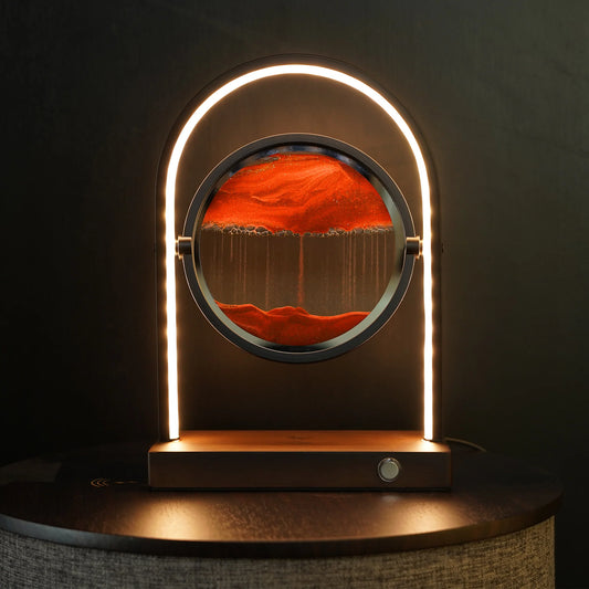 Sand Lamp with Integrated Wireless Charging System