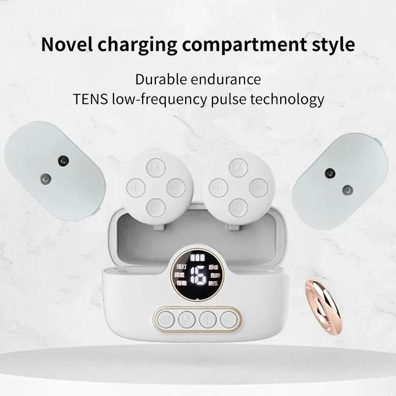 Neck Electric Massager Body Neck Massage EMS Cervical Vertebra Massage Patch for Muscle Pain Relief LCD Stimulator Relief Pain
